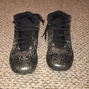 Black and grey Jordan’s